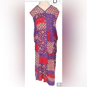 Bohemian vintage Carole little 2 piece top and skirt size 14